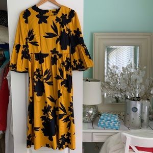 Gorgeous Yellow Bell Sleeve Maxi Dress!